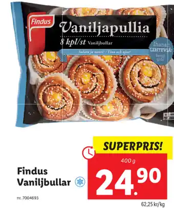 Lidl Findus Vaniljbullar 400 g erbjuda