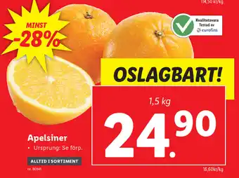 Lidl Apelsiner 1,5kg erbjuda