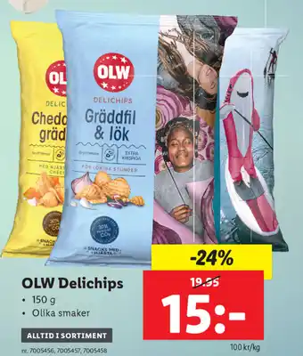 Lidl OLW Delichips 150g erbjuda