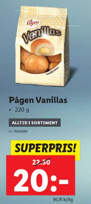 Lidl Pågen Vanillas 220g erbjuda