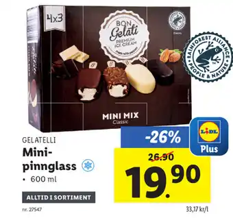 Lidl Gelatelli Mini Pinnglass 600 ml erbjuda