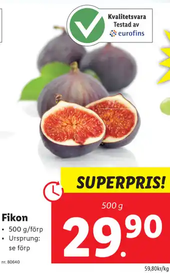 Lidl Fikon 500g erbjuda