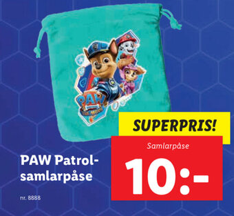 Lidl PAW Patrol Samlarpåse erbjuda