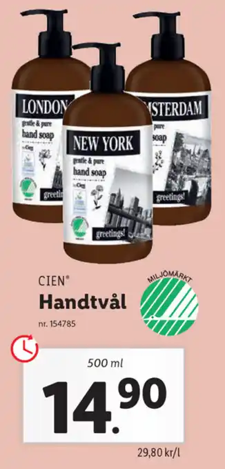 Lidl Cien Handtvål 500ml erbjuda