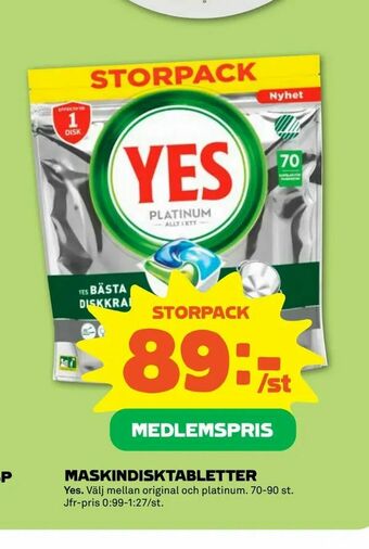 Stora Coop Maskindisktabletter erbjuda