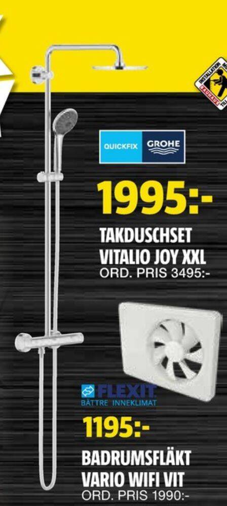 Bauhaus Hansgrohe takdusch erbjuda