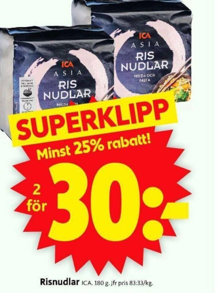 ICA Supermarket Risnudlar ICA erbjuda