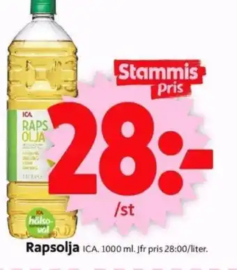 ICA Supermarket Rapsolja ICA erbjuda