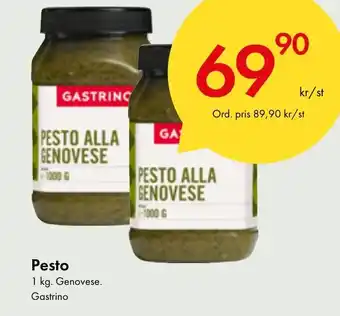 Snabbgross Pesto 1 kg. Genovese. Gastrino erbjuda
