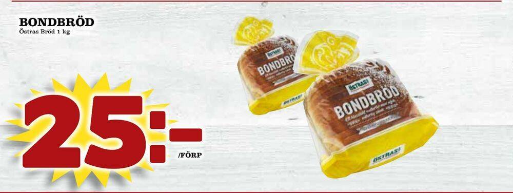Supergrossen Bondbröd erbjuda