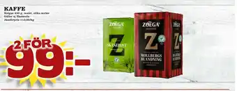 Supergrossen Kaffe erbjuda
