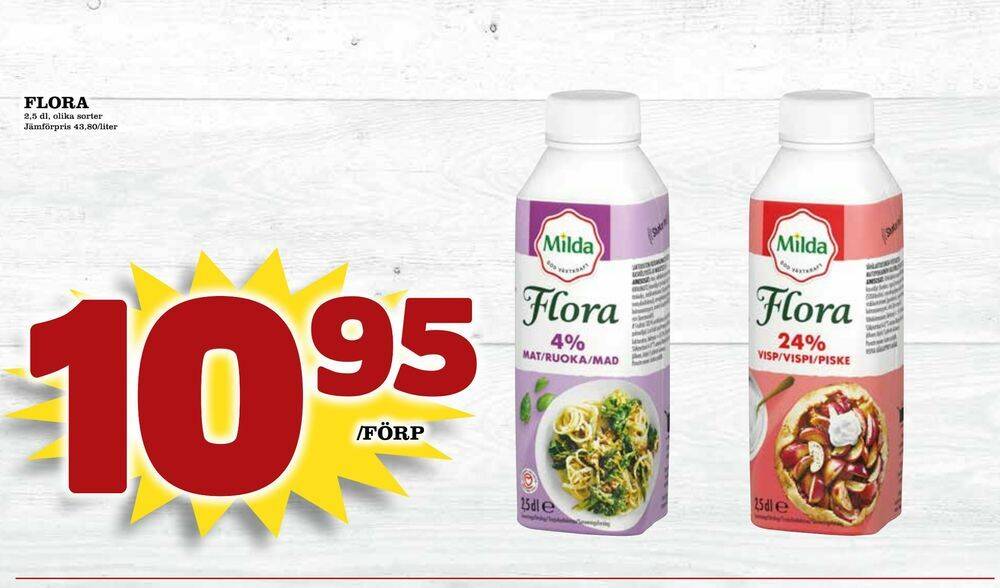 Supergrossen Flora erbjuda