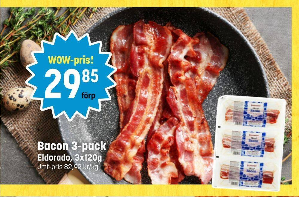 Eurocash Bacon 3-pack erbjuda