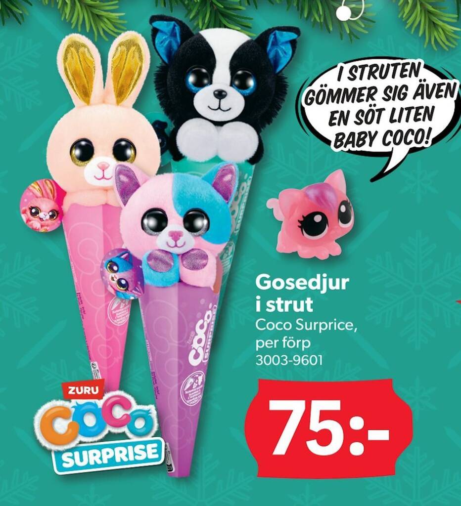 DollarStore Gosedjur i strut erbjuda