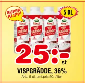 Nya Pulsen Vispgrädde, 36% erbjuda