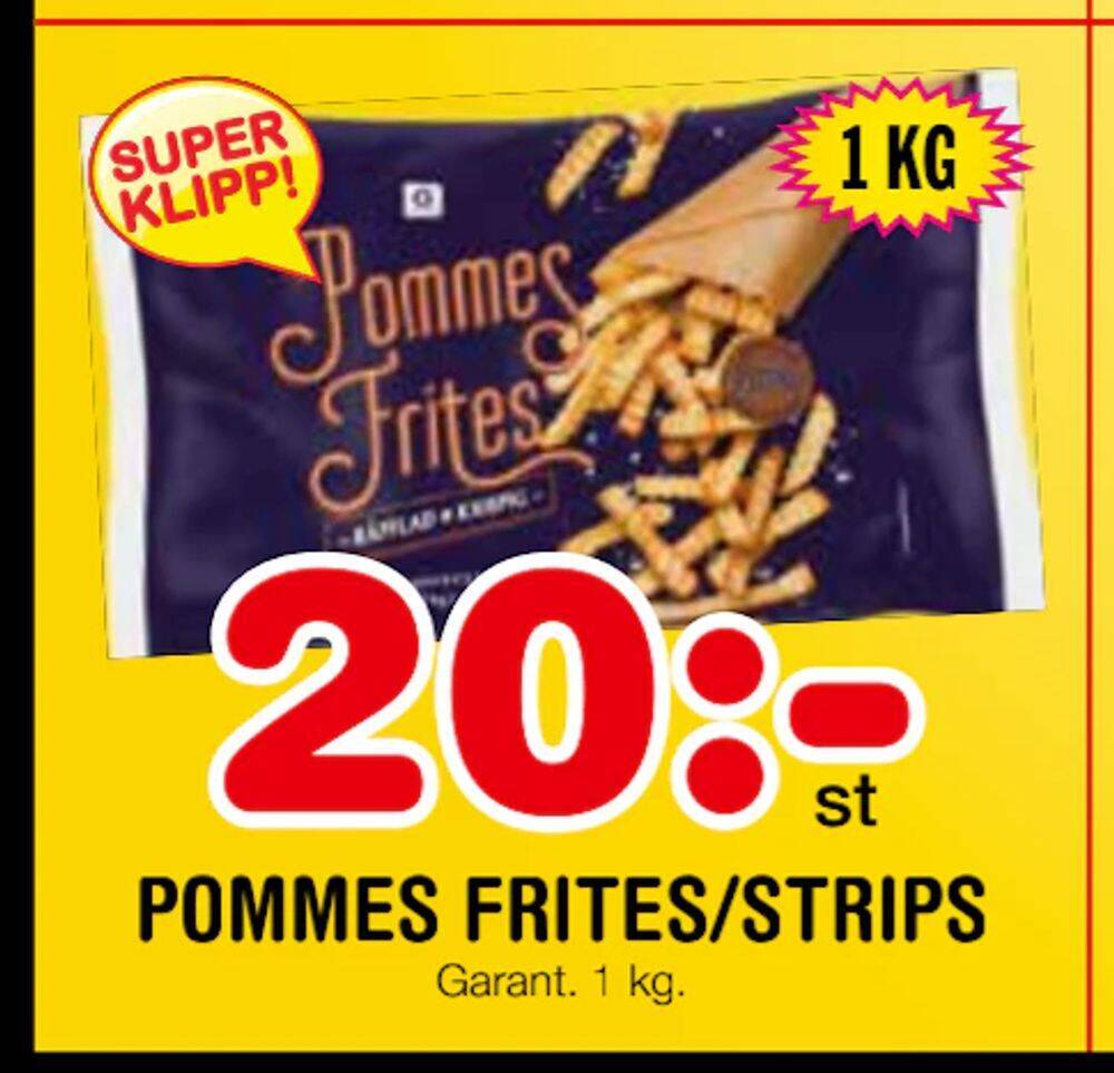 Nya Pulsen Pommes frites/strips erbjuda