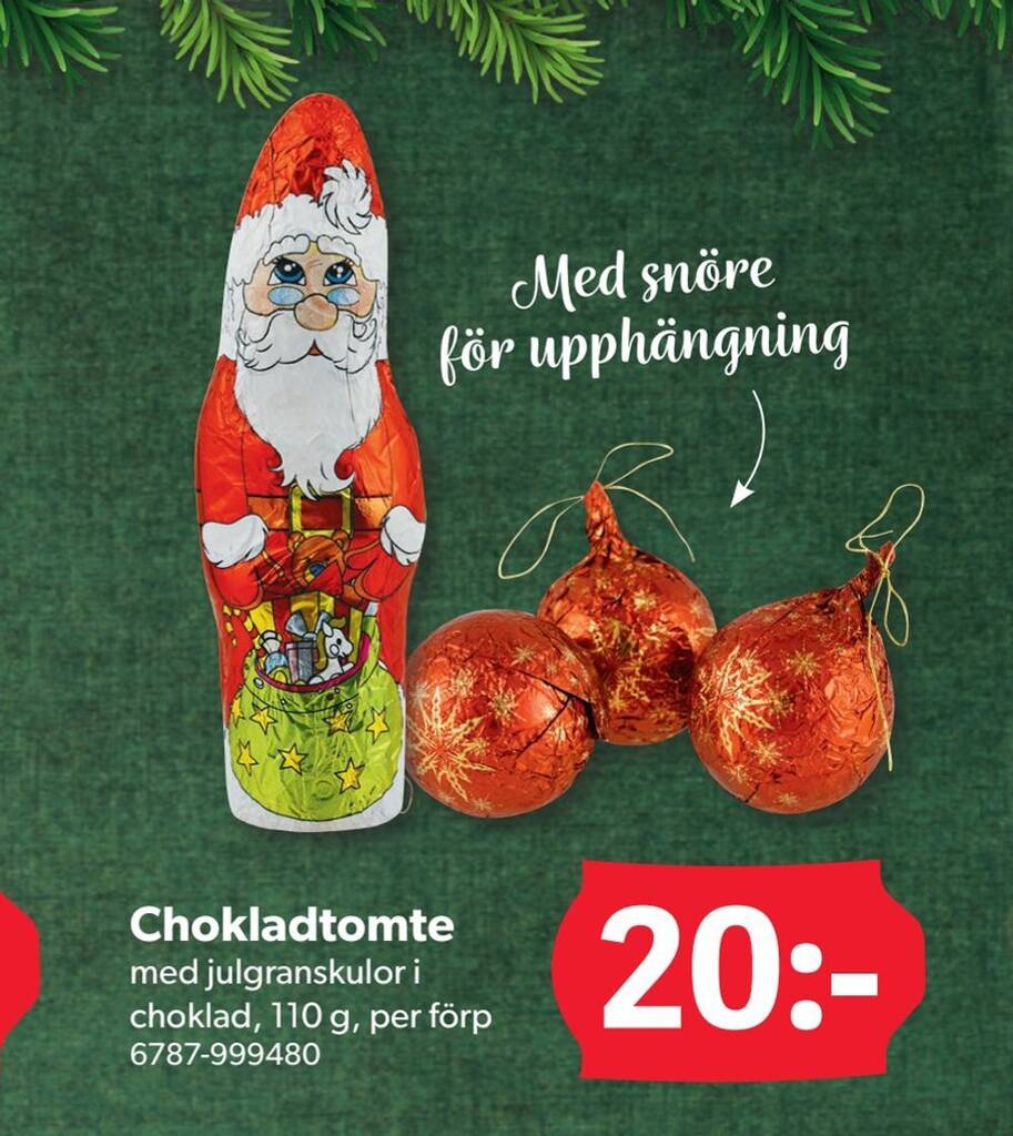 DollarStore Chokladtomte erbjuda