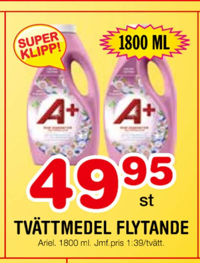 Nya Pulsen Tvättmedel flytande erbjuda