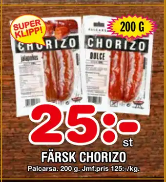 Nya Pulsen Färsk chorizo erbjuda