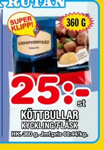 Nya Pulsen Köttbullar erbjuda