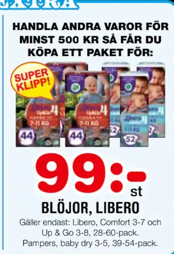 Nya Pulsen Blöjor, libero erbjuda