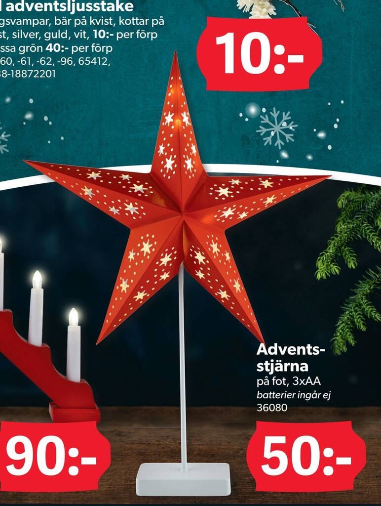 DollarStore Adventsstjärna erbjuda