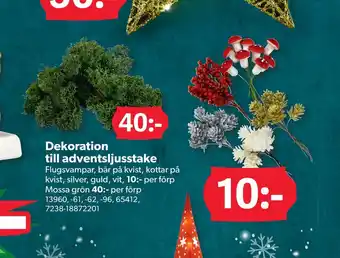 DollarStore Dekoration till adventsljusstake erbjuda
