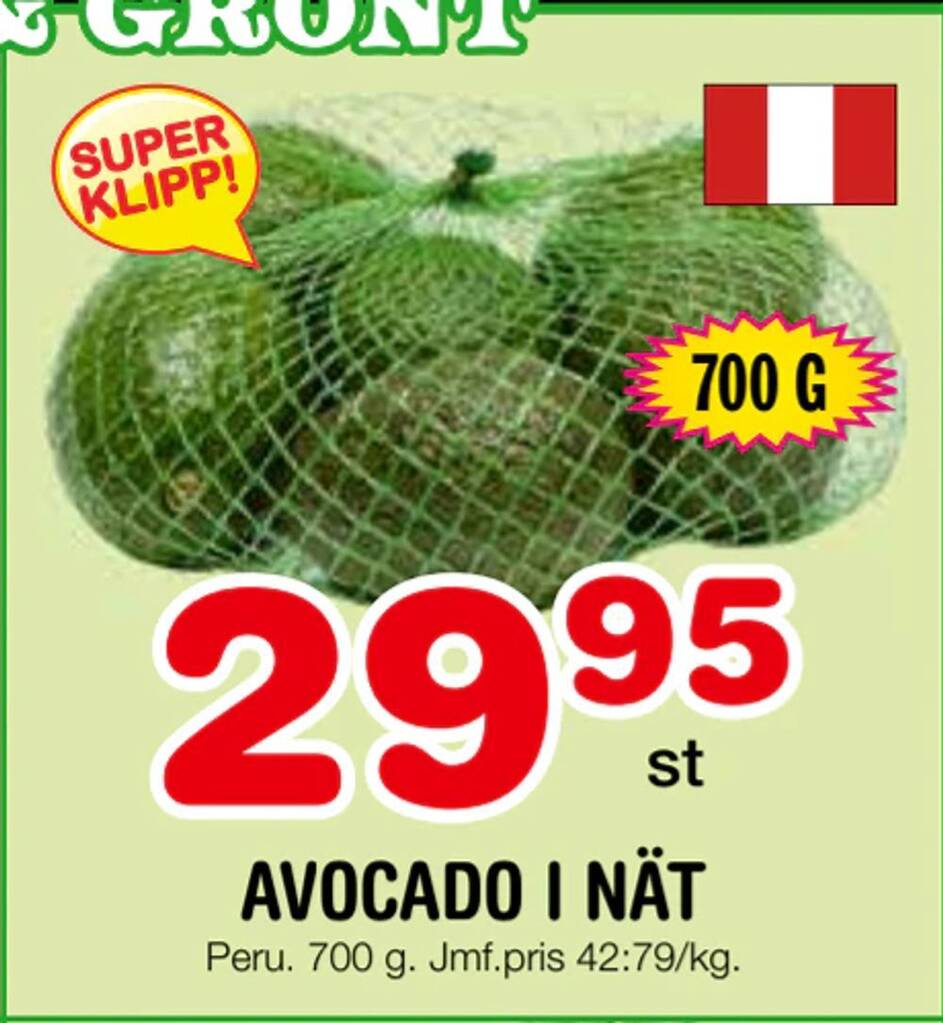 Nya Pulsen Avocado i nät erbjuda