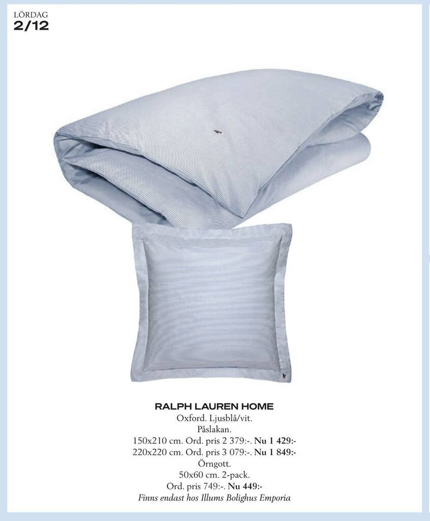 Illums Bolighus Ralph lauren home erbjuda