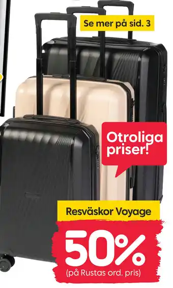Rusta Resväskor Voyage erbjuda
