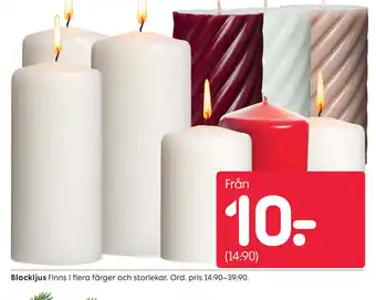 Rusta Blockljus erbjuda