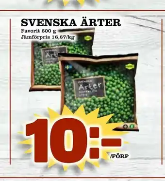 Din Mat Svenska ärter erbjuda
