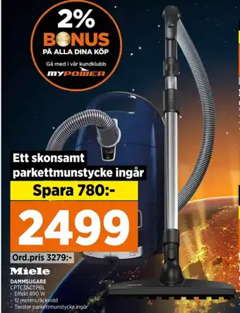 Power Miele dammsugare erbjuda
