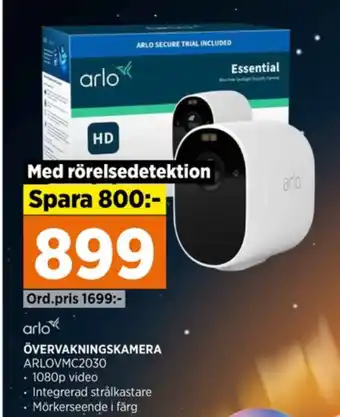 Power Arlo övervakningskamera erbjuda