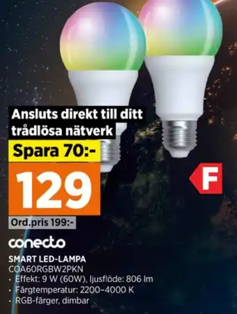 Power Conecto led lampor erbjuda