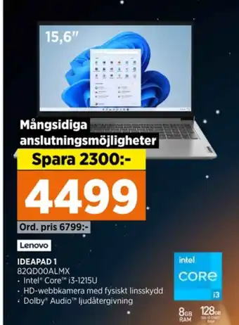 Power Lenovo laptop erbjuda