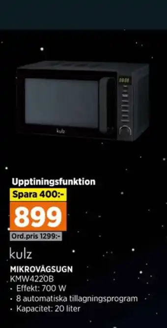 Power Kulz mikrovågsugn erbjuda