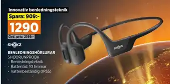 Power Shokz headset erbjuda