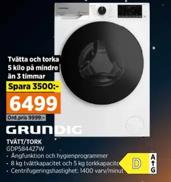 Power Grundig tvättmaskin/torktumlare erbjuda