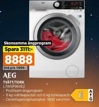 Power Aeg tvättmaskin/torktumlare erbjuda