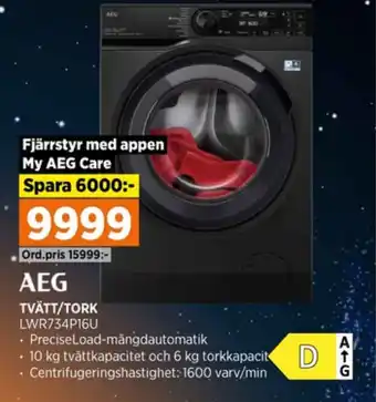 Power Aeg tvättmaskin/torktumlare erbjuda