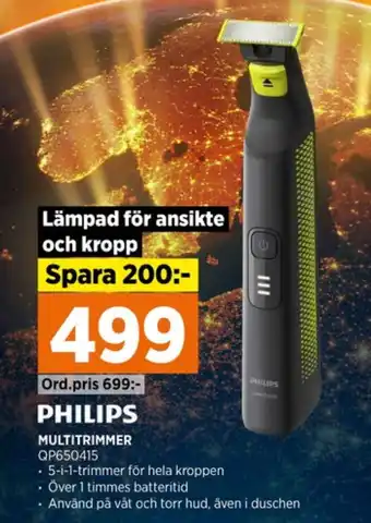 Power Philips trimmer erbjuda