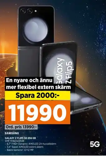 Power Samsung galaxy z flip mobiltelefon erbjuda