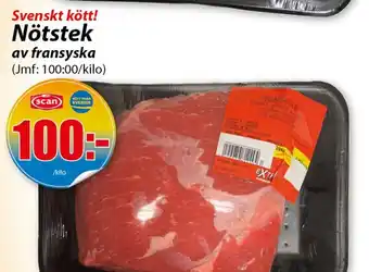 Extra Mjällby Stormarknad Nötstek av fransyska erbjuda