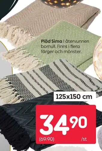 Rusta Pläd Sima erbjuda