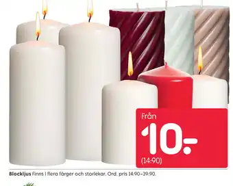 Rusta Blockljus erbjuda