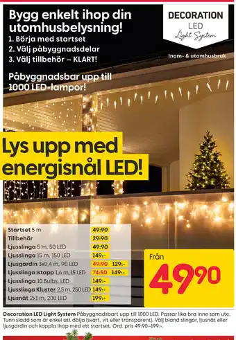 Rusta Decoration LED Light System erbjuda