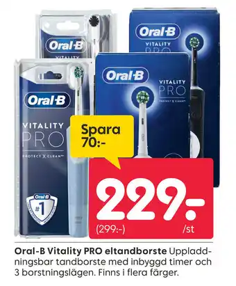 Rusta Oral-B Vitality PRO eltandborste erbjuda