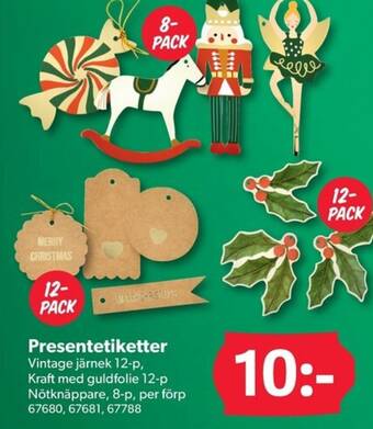 DollarStore Presentetiketter erbjuda