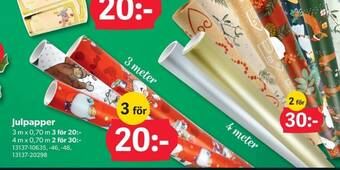 DollarStore Julpapper erbjuda